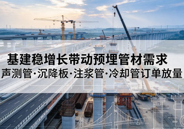 眉县基建稳增长带动预埋监测管材需求，声测管、沉降板、注浆管订单持续放量